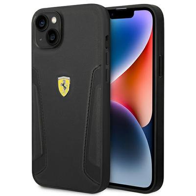 Ferrari Fehcp14Mrbuk Iphone 14 Plus / 15 Plus 6.7 Black/Black Hardcase Leather Stamp Sides