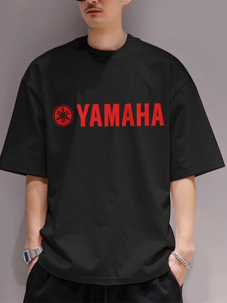 Yamaha Men'S Oversized Graphic T-Shirt - Casual Short Sleeve Round Neck Summer Top