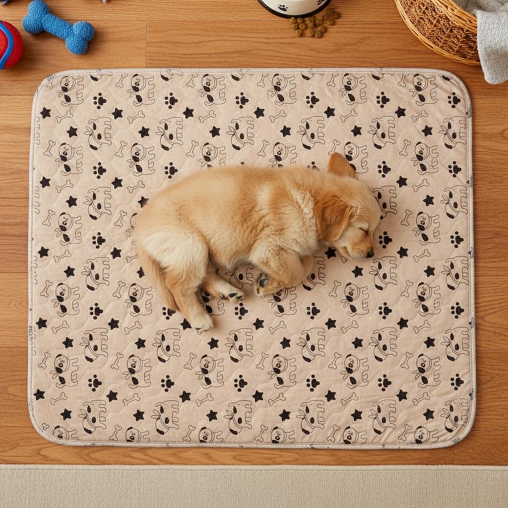 Reusable PVC Washable Dog Pee Pad Leakproof Non-slip Blanket Mat Pet Puppy Pad for Playpen Crate Whelping Box Potty Training