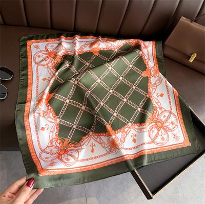 New Printed Fashion Silk Scarf Square Scarf High-end Shawl Sunscreen Neck Small Square Scarf Headscarf Women's Scarf