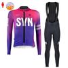 Zimní fleecová cyklistická sada pro ženy, oblečení na horské kolo, dres s dlouhým rukávem