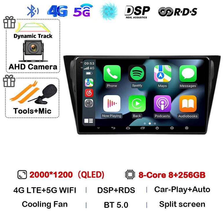 Android 14 Wireless Carplay Auto For VW Volkswagen Bora 2016 2017 2018 Car Radio Autoradio Stereo Multimedia Video Player Audio