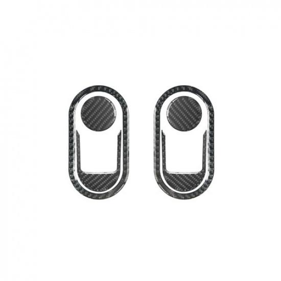 6Pcs For Jeep Wrangler 2007-10 Carbon Fiber Interior Rear Door Handle Cover Trim