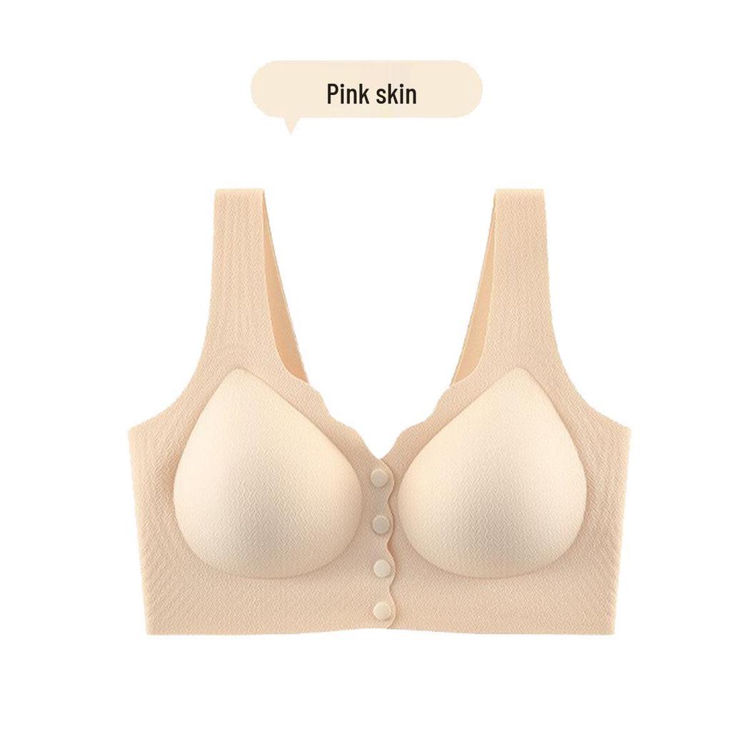 Seamless Front-Closure Nursing Tank Bra: Soft, Breathable, Wire-Free, Comfortable Support for Women