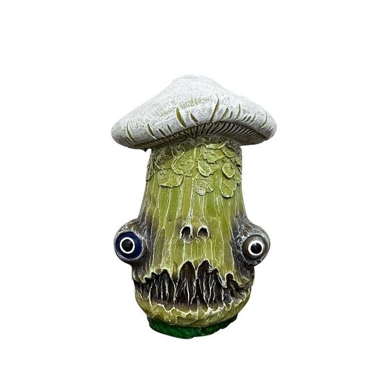 Unik Halloween-tema harts svamp dekorativ figurin för spöklik heminredning