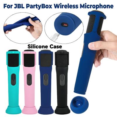 Capa Protetora de Silicone para Microfone Sem Fio JBL PartyBox Capa Anti-Rolagem Mangas para Microfone Suporte de Microfone Capa Antiderrapante