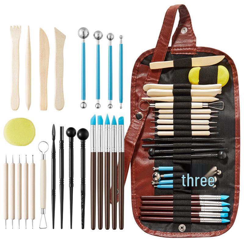 Pottery Clay Tool Kit - 5-Piece Set for Sculpting, Trimming, and Modeling