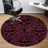 1PCGothic Skulls Office Round Area Rug,  Mat Suitable For Office, Under Office Chairs Bedroom Living Room Home Decor, Room Deco