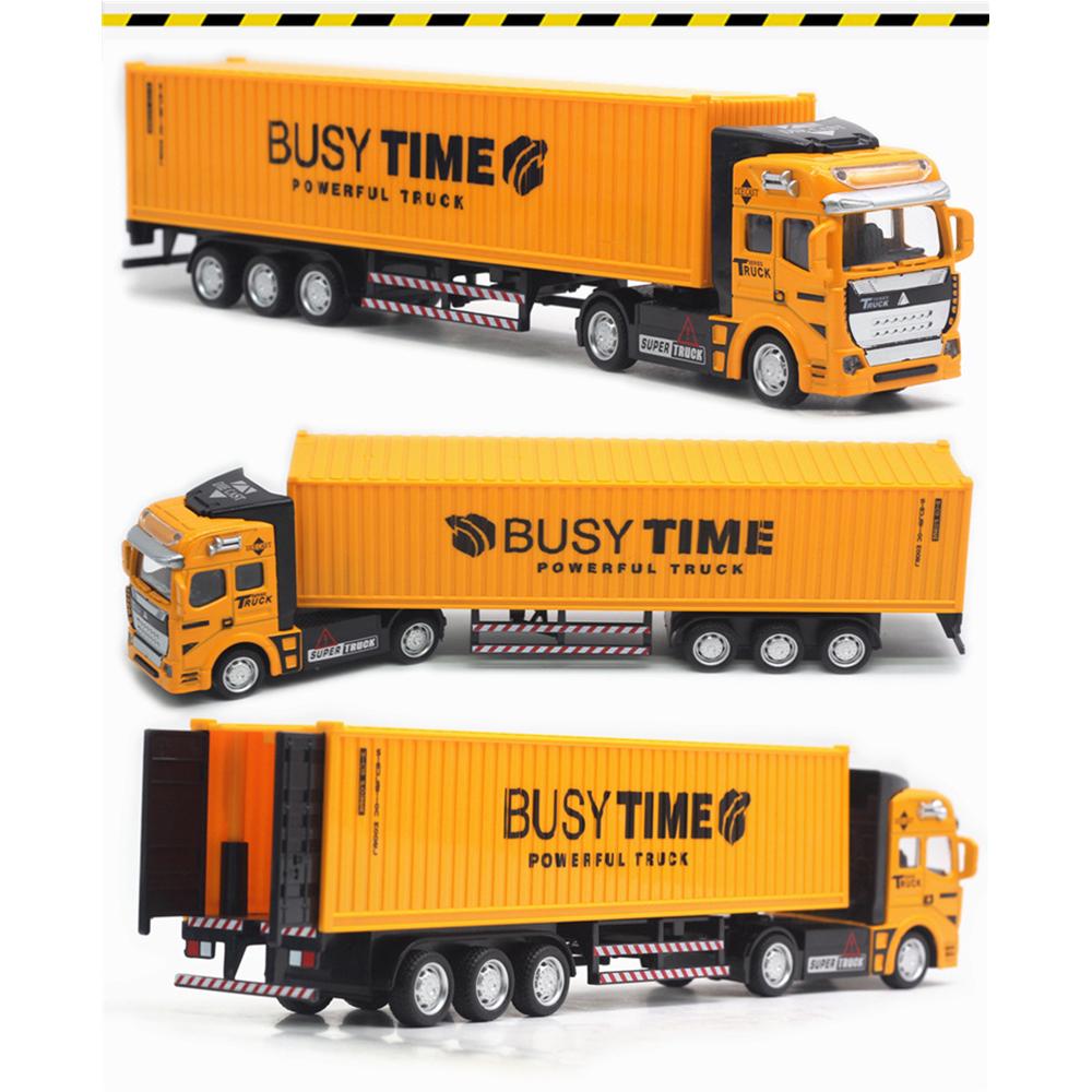 1/48 Crisis Detachable Pull Back Alloy Container Truck Toy, Construction Truck Model Toy, Simulation for Kids Birthday Gifts