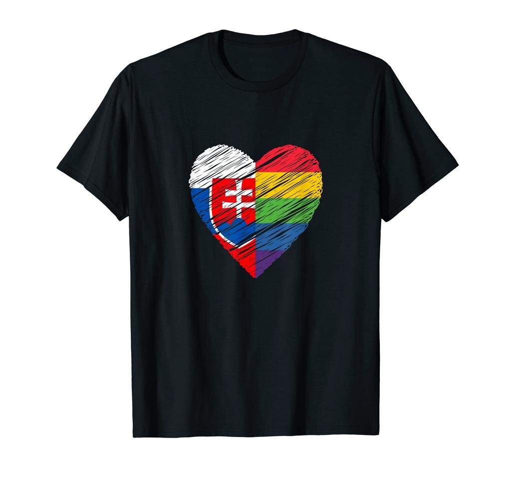 LGBTQ Slovakia Gay Pride Hjerte Homofil og Lesbisk Kjærlighet LGBT T-skjorte