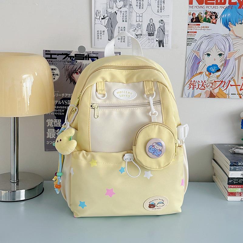 The New Schoolbag Is High-value, Fresh and Sweet, Candy-colored Backpack, Light and Large-capacity Mental Illness for Junior High School Students