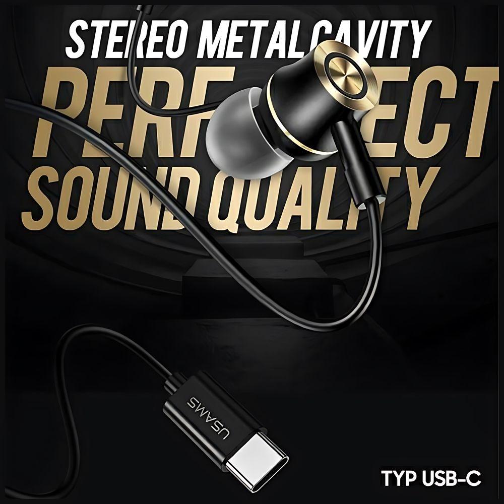 Usams Słuchawki Stereo Ep-43 Metalusb-C Ciemny Zielony/Dark Green Hsep4302