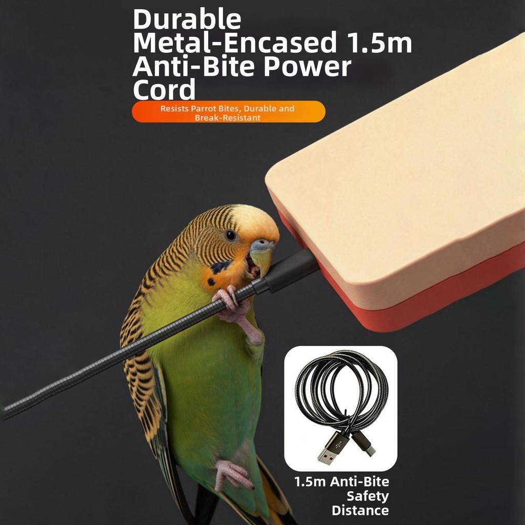 Bird Cage Heater Constant Temperature Quiet Heat Plate Chew-Proof Parrot Heater For Hamsters Reptiles Small Animals Chicken Coop