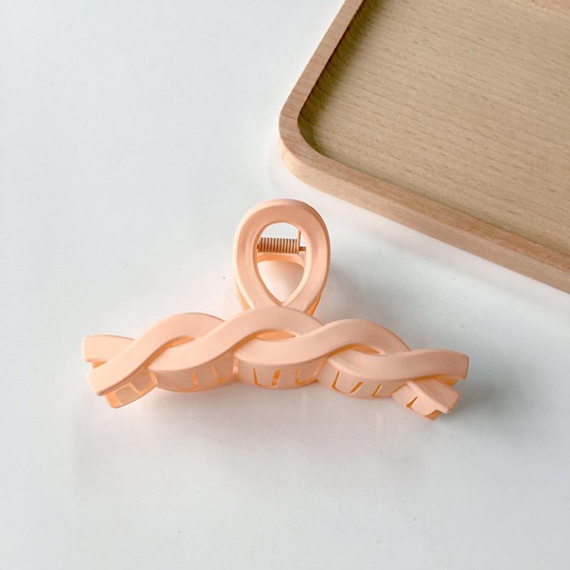 Elegant Retro Geometric Frosted Hair Clip Colorful And Unique Hair Claw For Girls