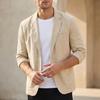 100% Baumwolle Atmungsaktiver Herren-Blazer Anzugjacke für Herren Schwarzer Mantel für den Sommer Business Leichte Herrenkleidung