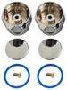 Brand New High Quality Kitchen Faucet Handwheel Red/Blue Round Stainless Steel 4 X 3.5cm Top/Head ABS Bathroom Chrome
