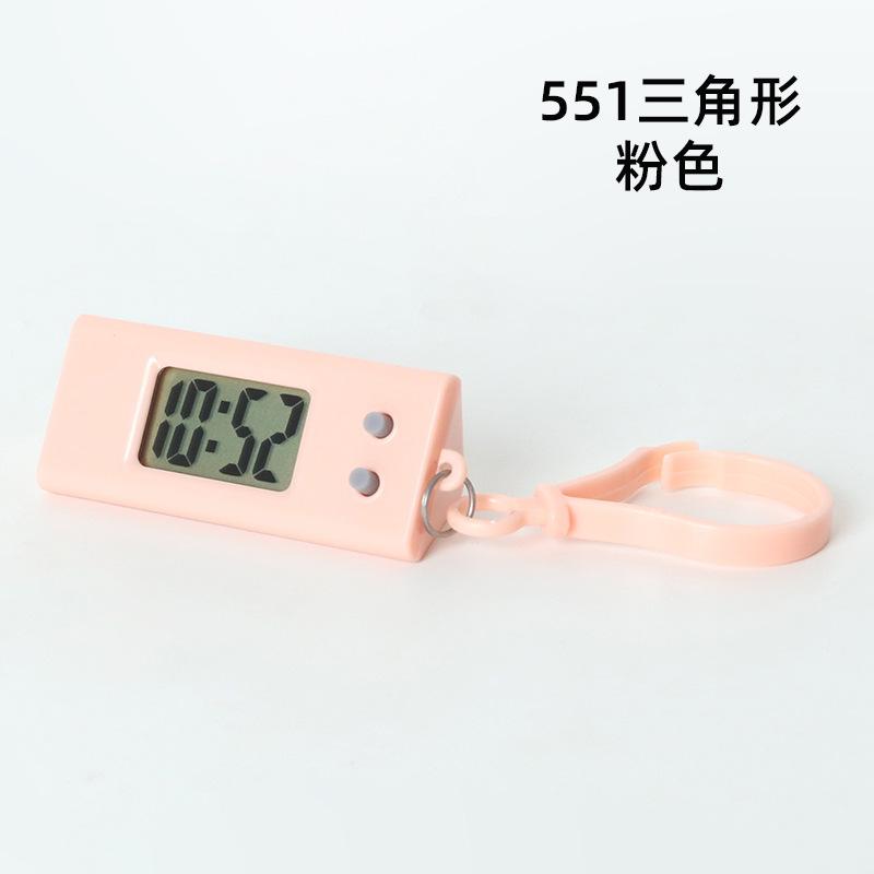 Portable Electronic Clock Keychain Mini Pocket Oval Hanging Watch Digital Table Time Date Display Essential Household Items
