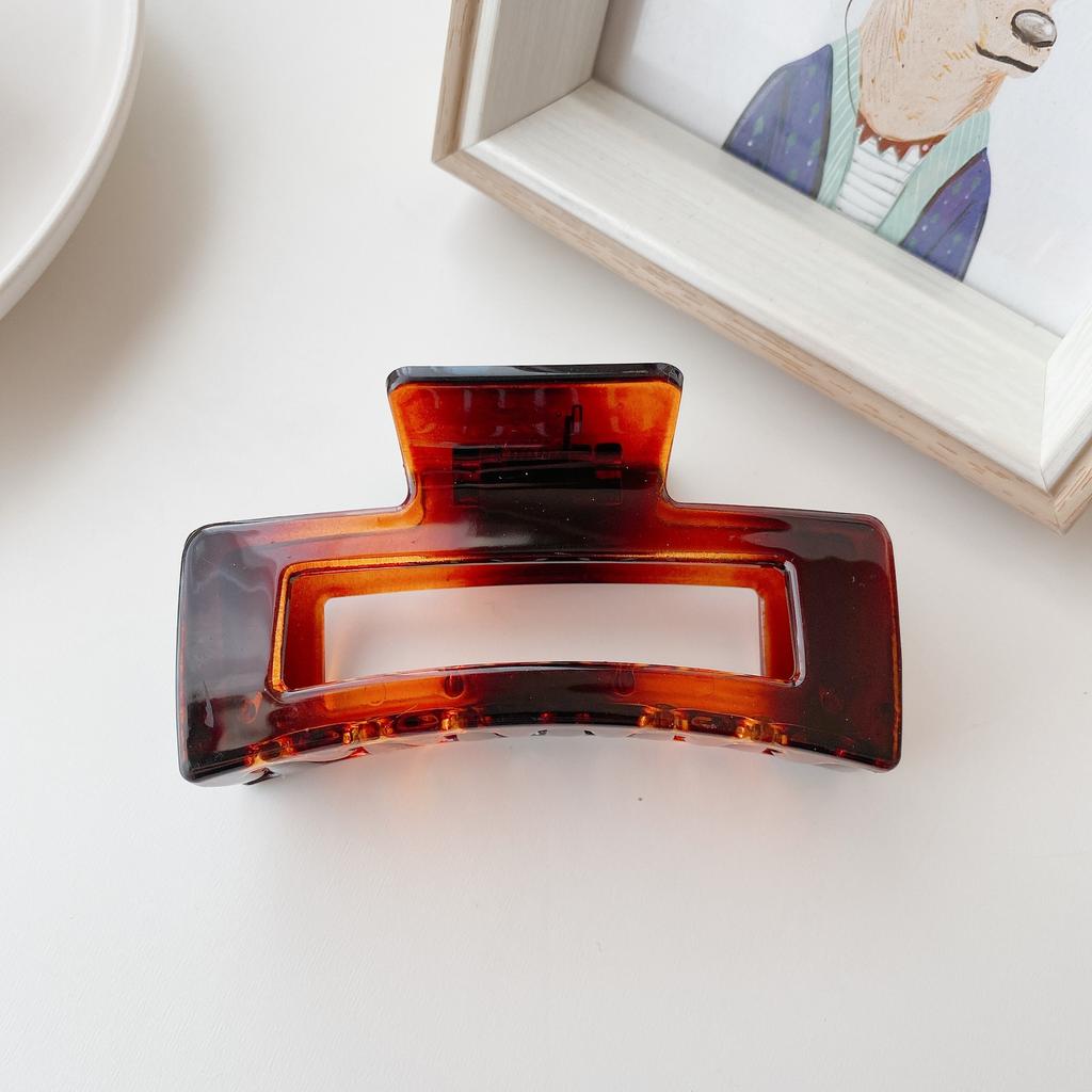 Pc Stylish 8cm Material Jelly Color Hair Claw Clip With Simple Geometric Design