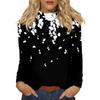 Women's Daily Casual Long Sleeve Mid Collar Top