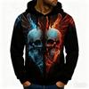 Felpe con Cappuccio Stampate con Teschio 3D Divertenti per Uomo Trend Hip Hop Abbigliamento Harajuku y2k Autunno e Inverno Felpe Casual Maglione alla Moda