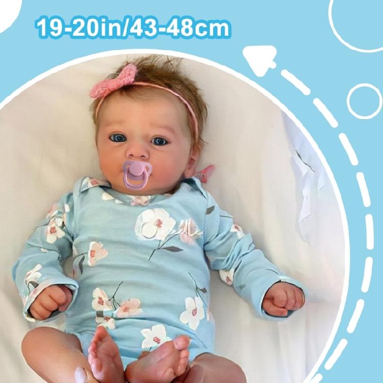 Realistic Reborns Dolls 19 inch Lively Newborns Dolls Real Life Baby Dolls with Soft Weighted Body,Gifts Kids Boys Girls