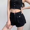 Summer 2022 Ins Hot Girl Internet Celebrity Loose Wide-Leg Denim Shorts with Slimming Pockets.
