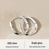 S925 Sterling Silver Mobius Stud Earrings for Women, High-end Japanese Style Ear Cuff.