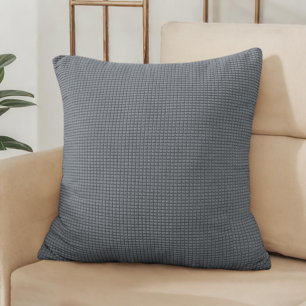 40x40 45x45 50x50 Housse de coussin Jacquard Couleur Unie pour Canapé Bureau Coussin lombaire Housse de coussin Décoration de Maison