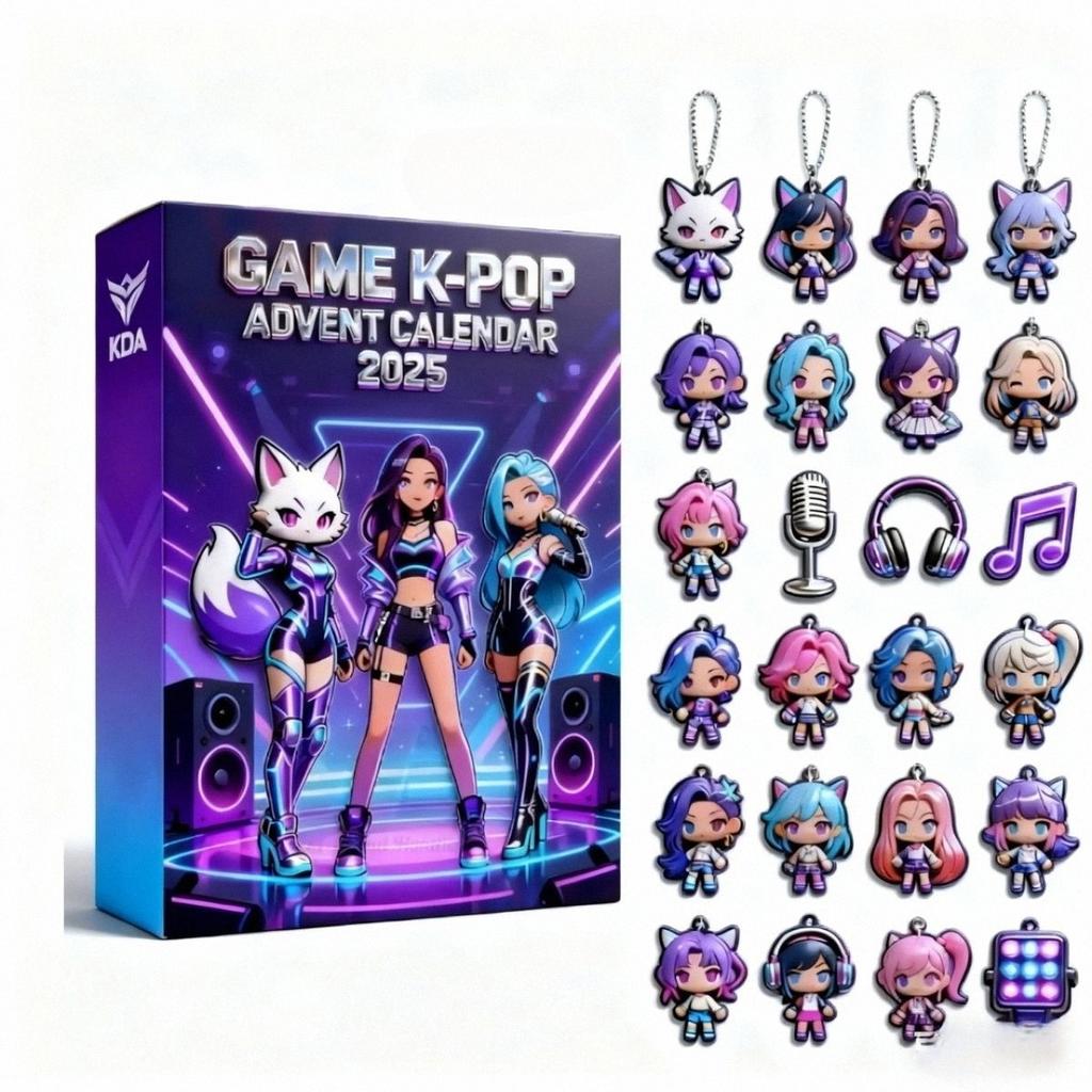 Kpop Dämonenjäger Weihnachts-Adventskalender Huntrix Rumi Mira Zoey SAJA Boys Derpy Tiger Silvesterdekorationen Geschenke
