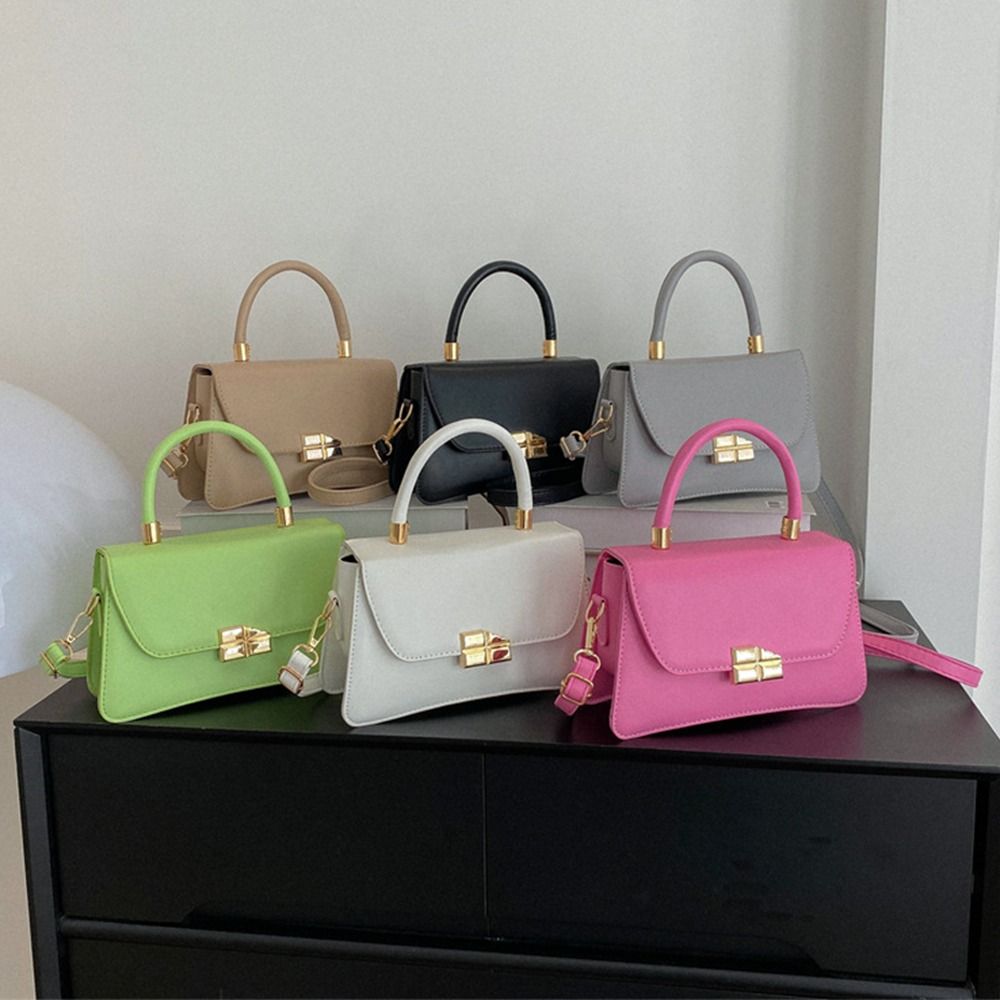 

Сплошная цветная сумка через плечо из искусственной кожи, маленькие сумки, модные сумки через плечо для женщин и девочек