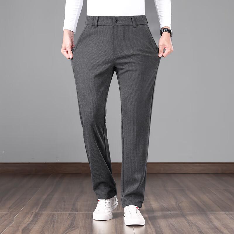 

YILITON Men s Casual Stretch Wool-Like Trousers YTMSDKYS7532 XL