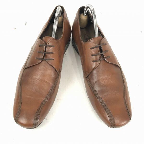 LAVORAZIONE ARTIGIANA Genuine Leather Swirl Moc Shoes [41 / 25.526.0 / Brown] Business(USED)