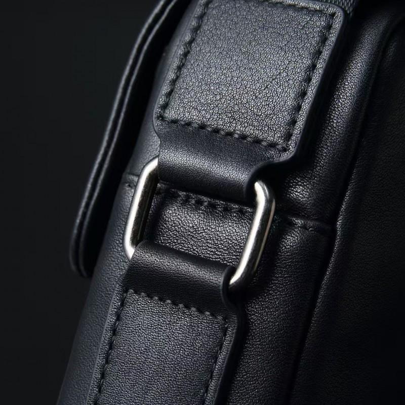 Men's Top Layer Cowhide Casual Fashionable Single Shoulder Crossbody Bag Classic Versatile Small Hand-held Men