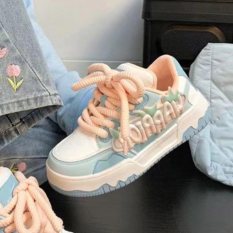 Dopamine shoes women's spring and summer 2025 new versatile popular little white shoes niche original student thick baseplate shoes