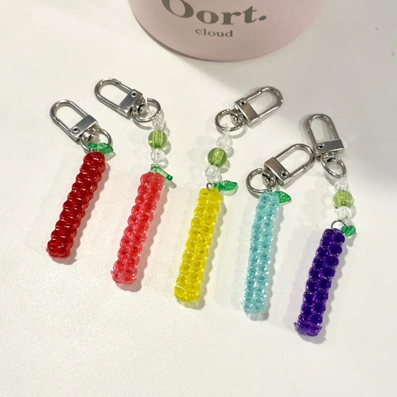 Scooby Doo Knot Lula Lanyard Keychain DIY Kit Beads strawberry