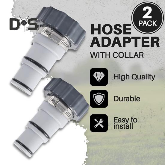 1 Set Replacement Hose Adapter Reusable Pool Hose Connector Durable Threaded Connection Pump Swimming Pool Parts