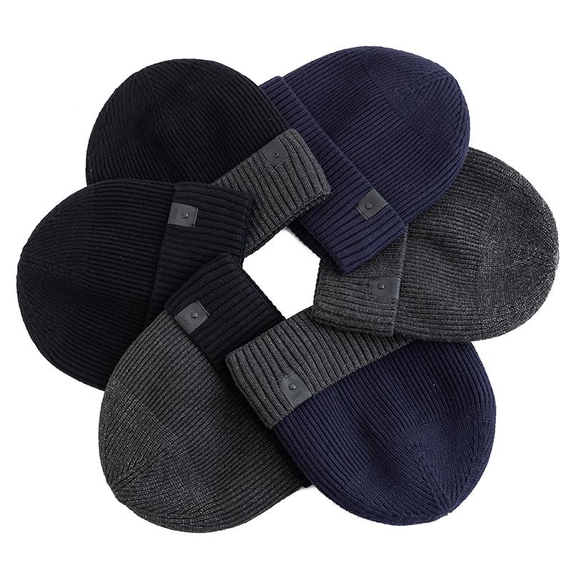 Neue Unisex-Wintermütze mit Fleecefutter, warme Mütze, stilvolle weiche Beanie-Mütze für Männer und Frauen, dicke Strickmütze für den Außenbereich, Skisport