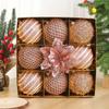 8CM 9PCS Christmas Ball Ornaments Luxury Foam Christmas Tree Party Decoration New Christmas Spheres Pendant