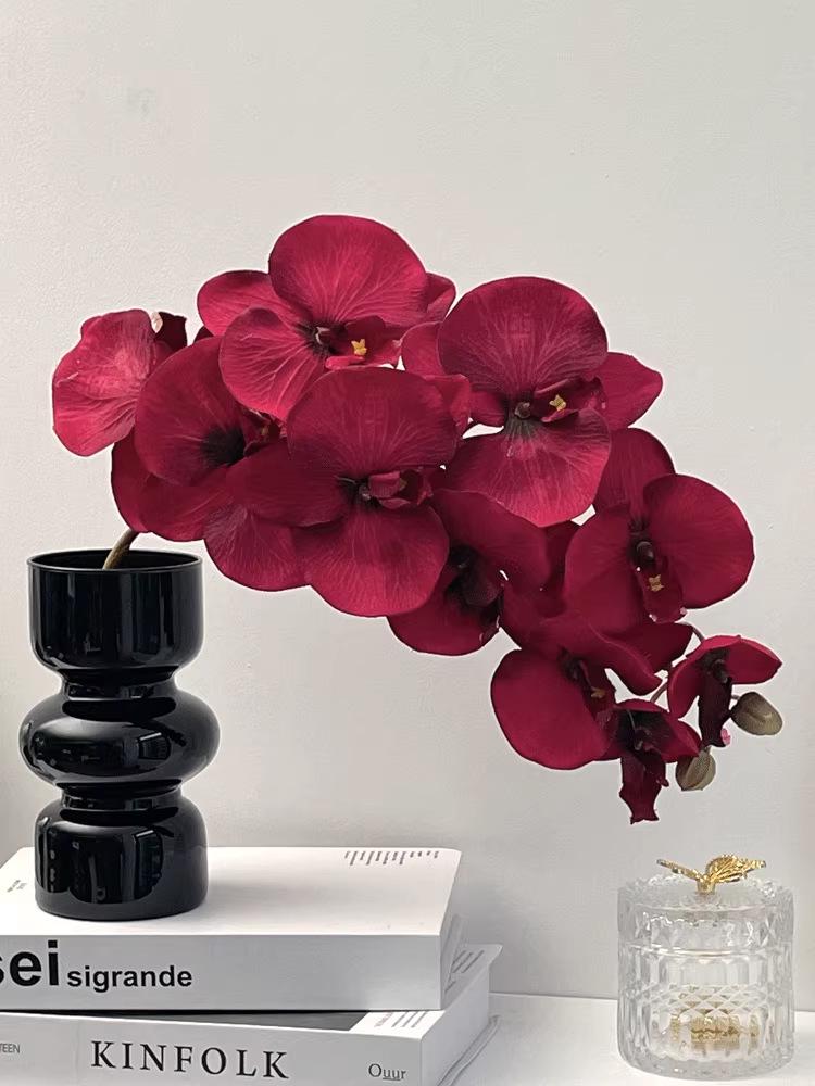 White Phalaenopsis Artificial Floral Arrangement - Realistic High-End Decorative Accent