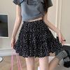 Women's High Waist A-Line Floral Tiered Ruffle Mini Skirt Plus Size Casual Boho