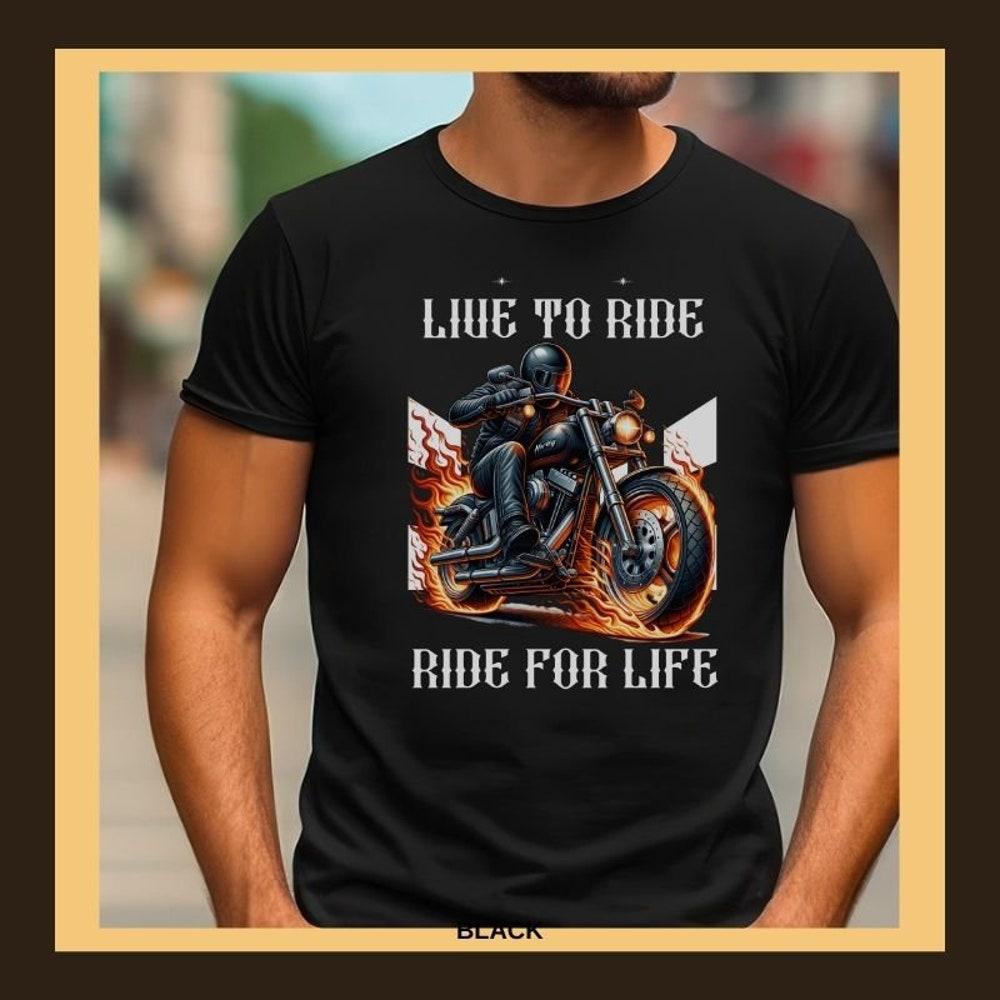 Motorcycle Riders Live To Ride-Ride For Life T-Shirt-Gift For Bikers-Father s Day Gift -Dad Birthday Gift-Sport Bike Shirt-Motorcycle Lovers XL