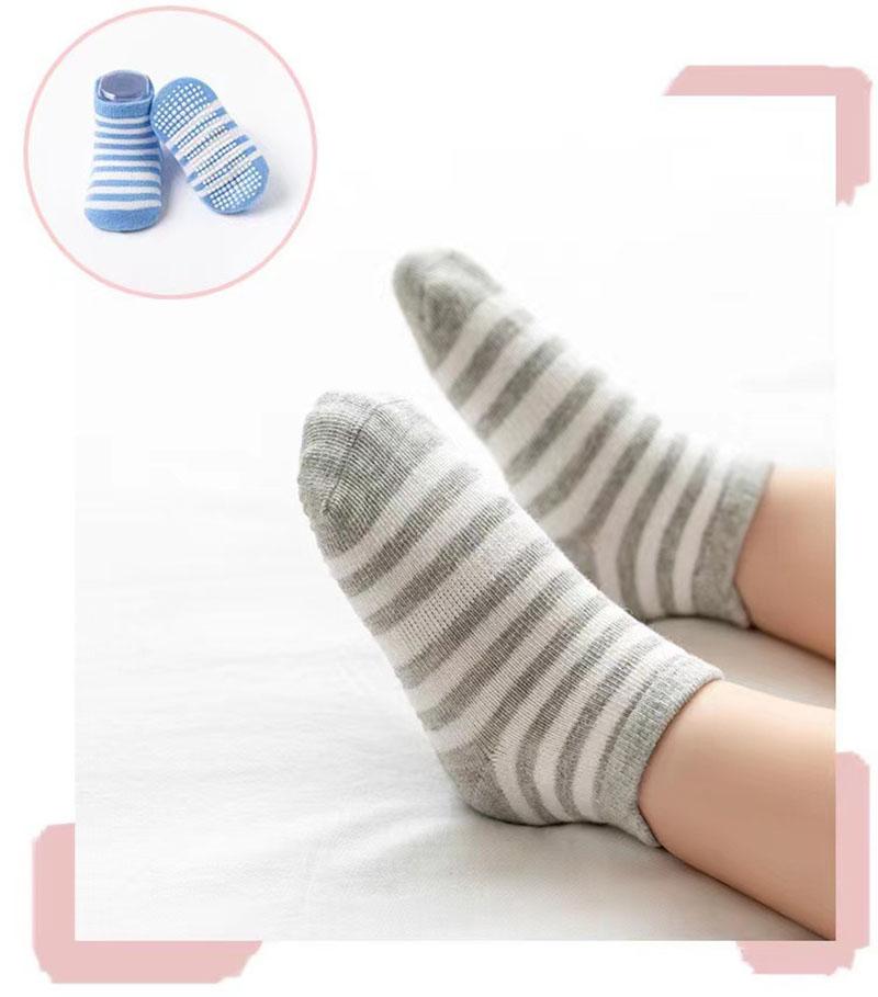 6 Pairs a Lot Baby Floor Socks Infant Cute Stripe Thin Adhesive Socks Kids Girls Candy Color Non Slip Socks