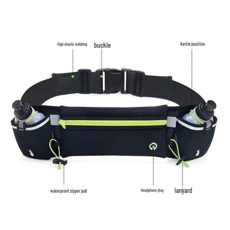 Men's Multifunctional Sports Waist Bag with Phone and Water Bottle Holder - Large Capacity, Wear-Resistant