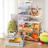 Storage Basket with Cover Easy Assembly Foldable Design Stackable Toy Storage Box Visible Drawer Organizer