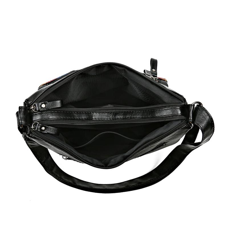 Middle-Aged Women's Large Capacity Bag Soft Leather Shoulder Crossbody Bag for Mom