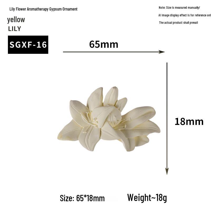 Lexin Lily Flower Aroma Diffuser Ornament - Creative Flower Simulation Gift Lily Aroma Plaster Ornament жёлтый