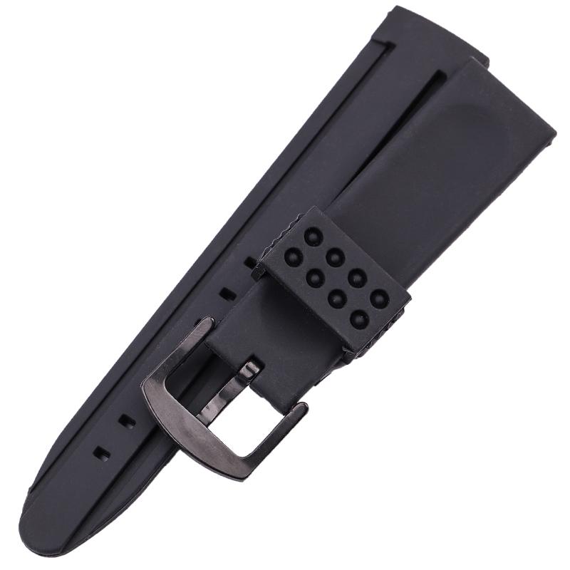 Watchband 22mm 24mm Silicone Watch Band Strap Sport Soft Diving Rubber Clock Watchbands Stainless Steel Pin Buckle Bracelet Accessories