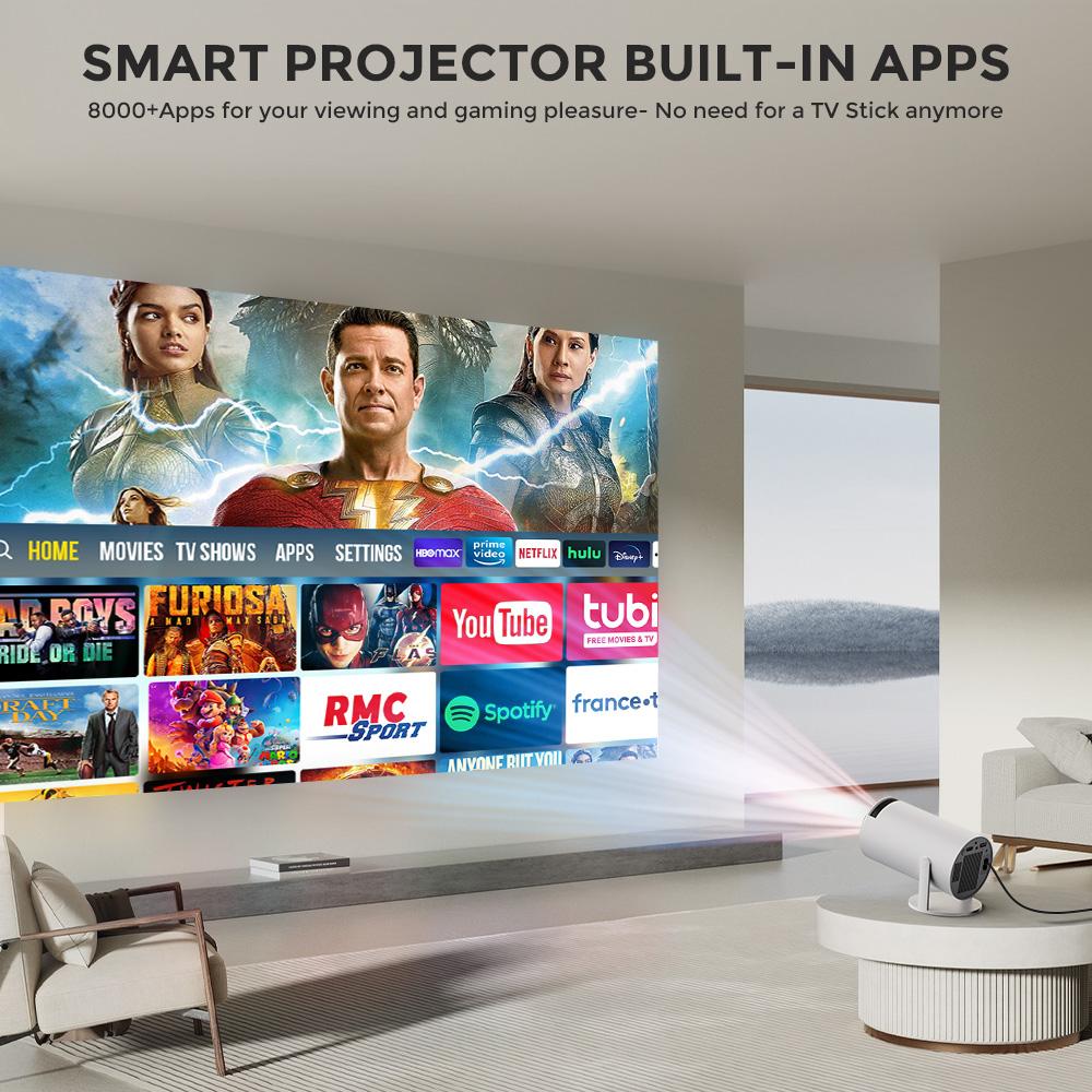 Mini Projector Projector Native 1080P 5G Wifi - 16:9 Bluetooth Full HD Home Cinema