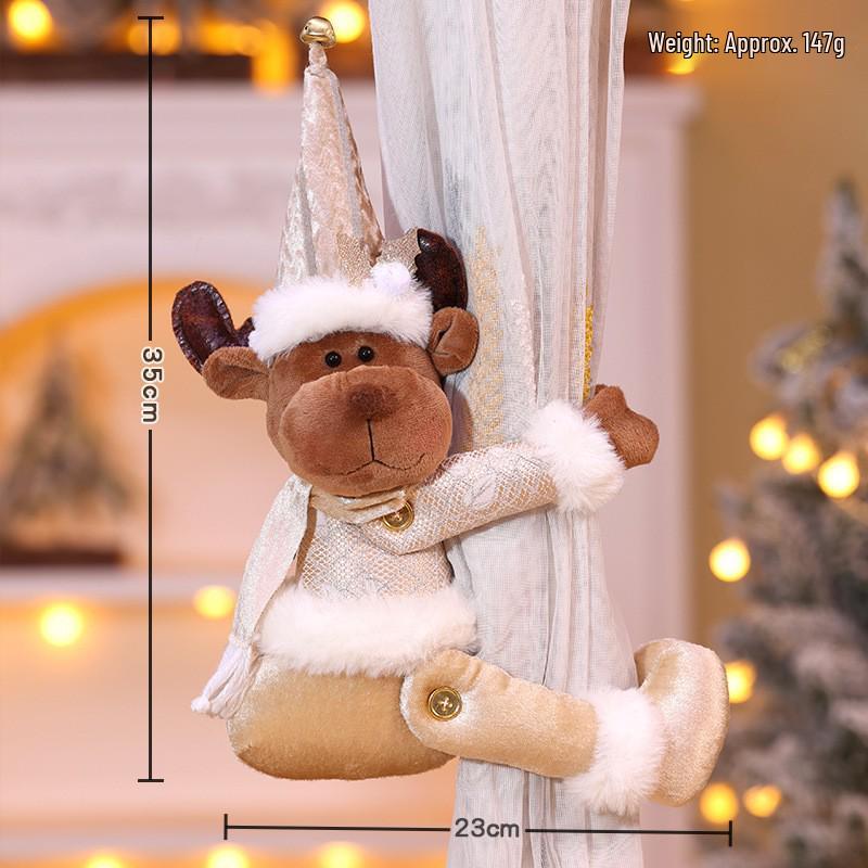 Kreativa julgardinsband: Snögubbe & Gammal Man Tecknade Prydnader