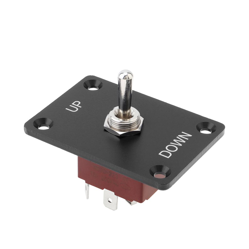 Wasserdichter Auto-Reset Boots-Wippschalter Kippschalter: AUF/AB Momentan 3-Positionen (EIN/AUS/EIN) für 12V/24V Motoren, Marine Kippschalter mit Platte
